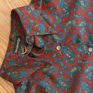 Vintage Paisley Long Sleeved Blouse, 1980's, Autumnal Colorway